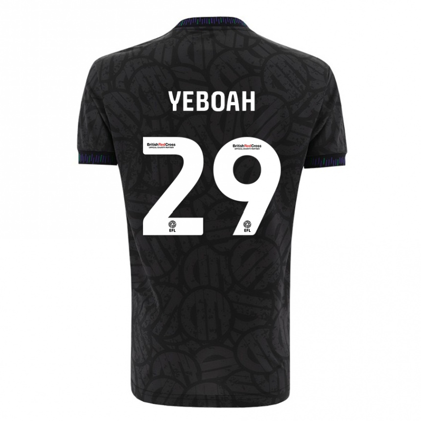 Women Football Ephraim Yeboah #29 Black Away Jersey 2023/24 T-Shirt