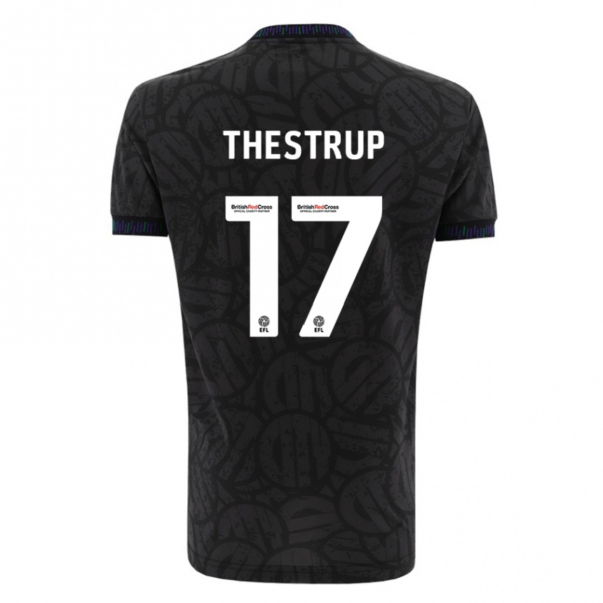 Women Football Amalie Thestrup #17 Black Away Jersey 2023/24 T-Shirt