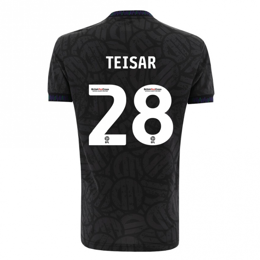 Women Football Tianna Teisar #28 Black Away Jersey 2023/24 T-Shirt