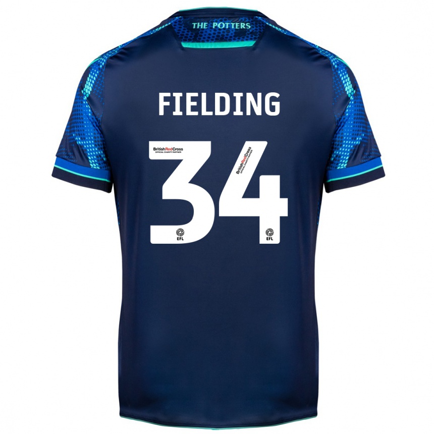 Women Football Frank Fielding #34 Navy Away Jersey 2023/24 T-Shirt