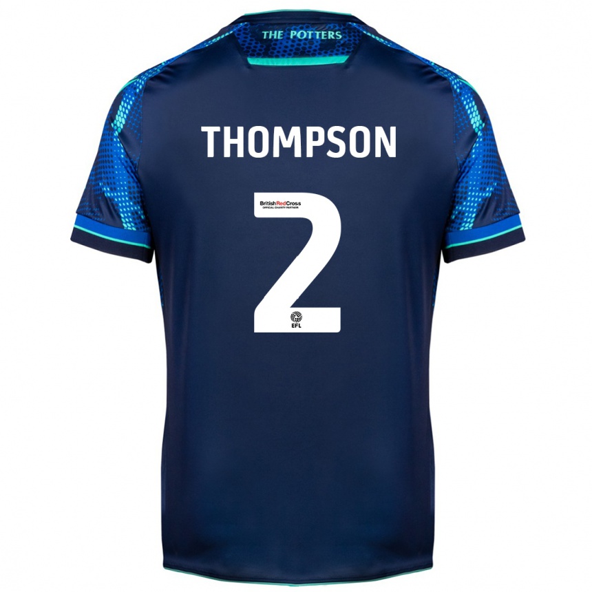 Women Football Sophie Thompson #2 Navy Away Jersey 2023/24 T-Shirt