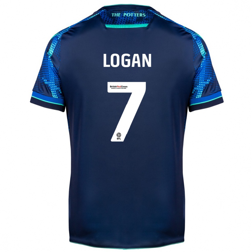 Women Football Heidi Logan #7 Navy Away Jersey 2023/24 T-Shirt