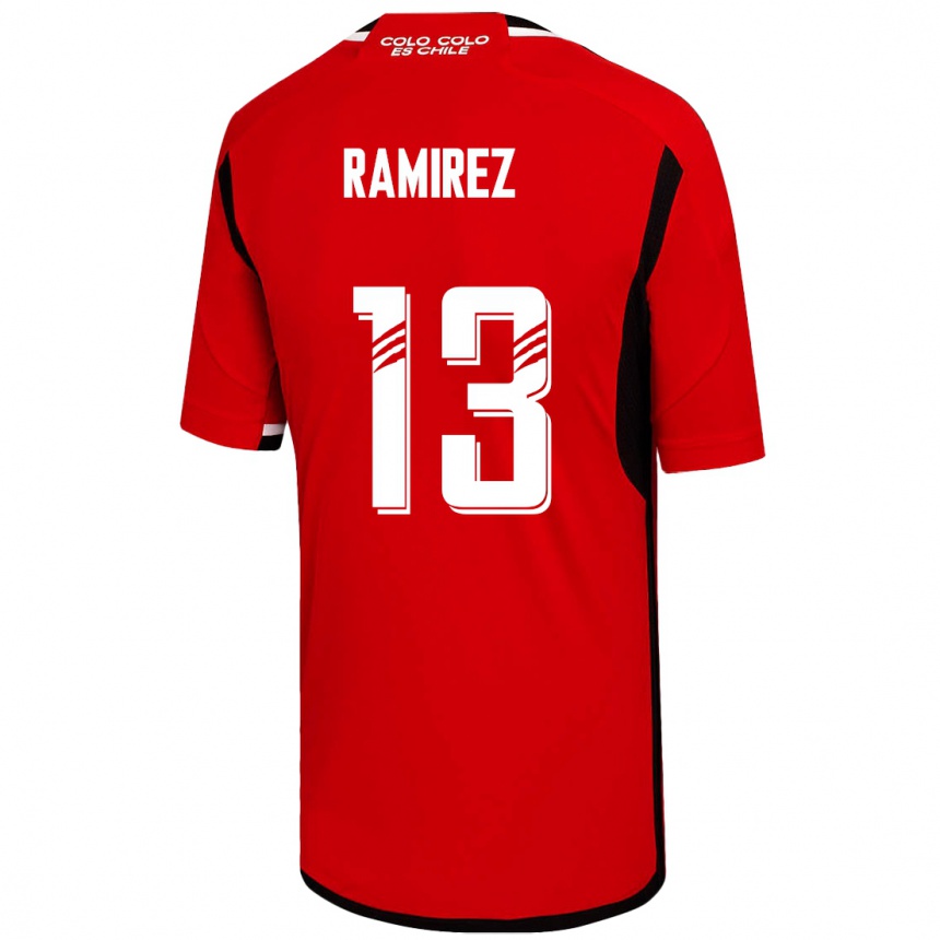 Women Football Fernanda Ramírez #13 Red Away Jersey 2023/24 T-Shirt
