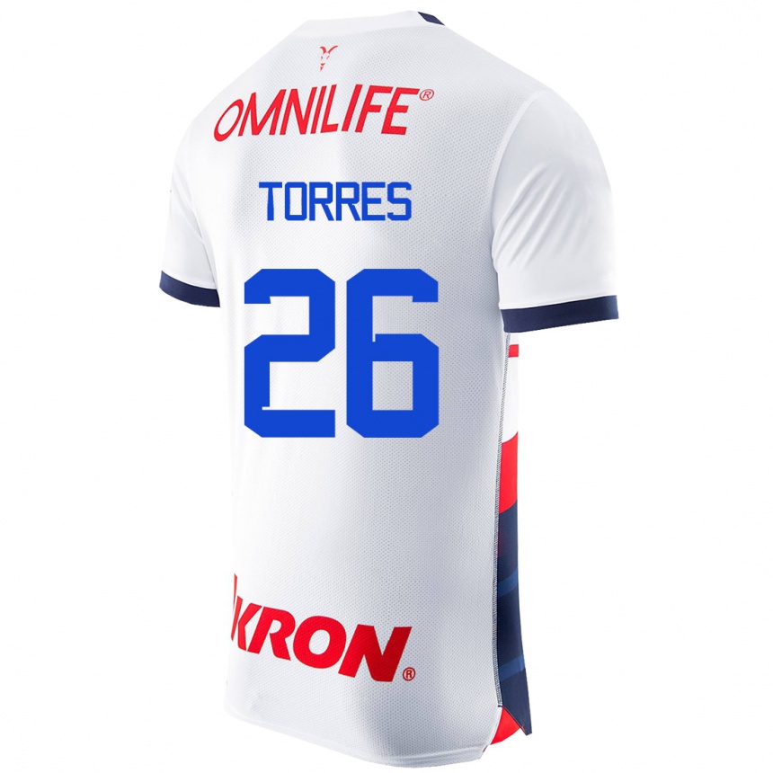 Women Football Araceli Torres #26 White Away Jersey 2023/24 T-Shirt