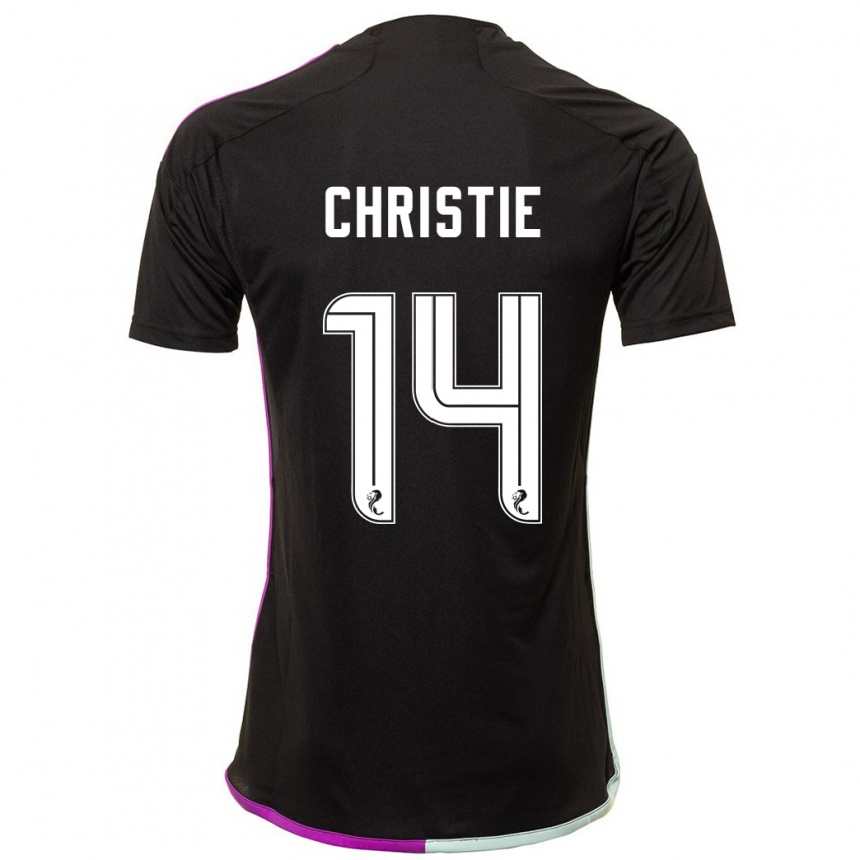 Women Football Mya Christie #14 Black Away Jersey 2023/24 T-Shirt