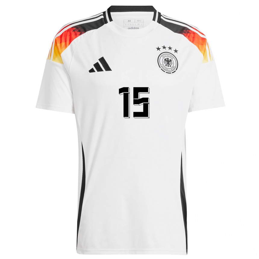 Kids Football Germany Nico Schlotterbeck #15 White Home Jersey 24-26 T-Shirt