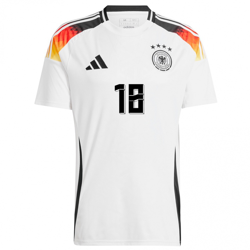 Kids Football Germany Jamie Leweling #18 White Home Jersey 24-26 T-Shirt