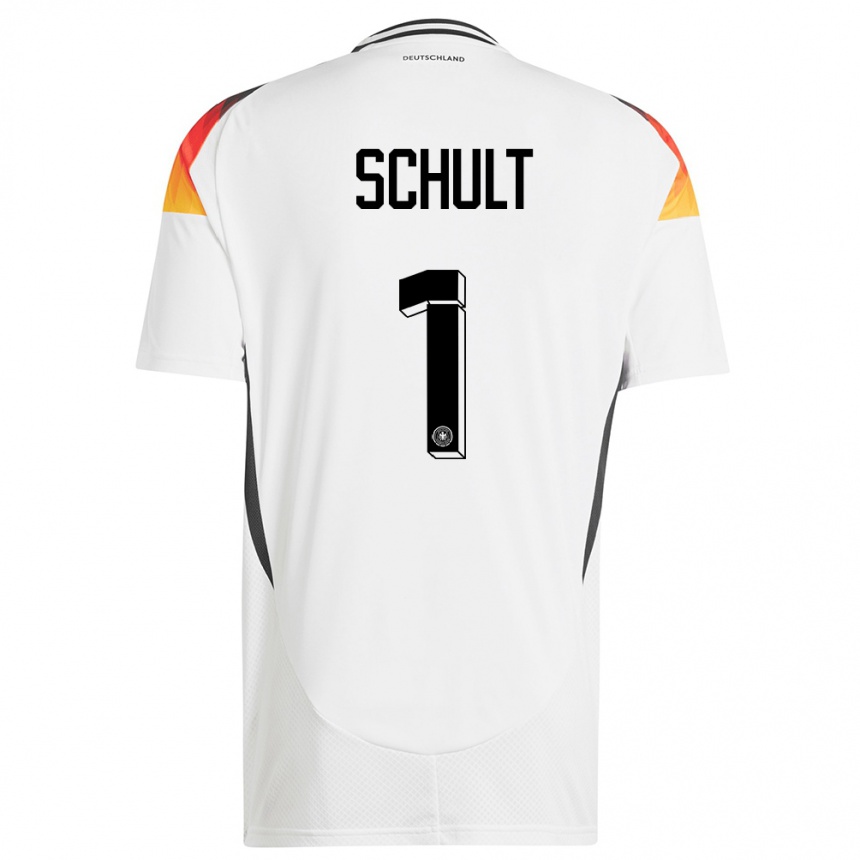 Kids Football Germany Almuth Schult #1 White Home Jersey 24-26 T-Shirt