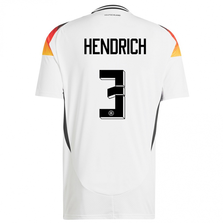 Kids Football Germany Kathrin Hendrich #3 White Home Jersey 24-26 T-Shirt