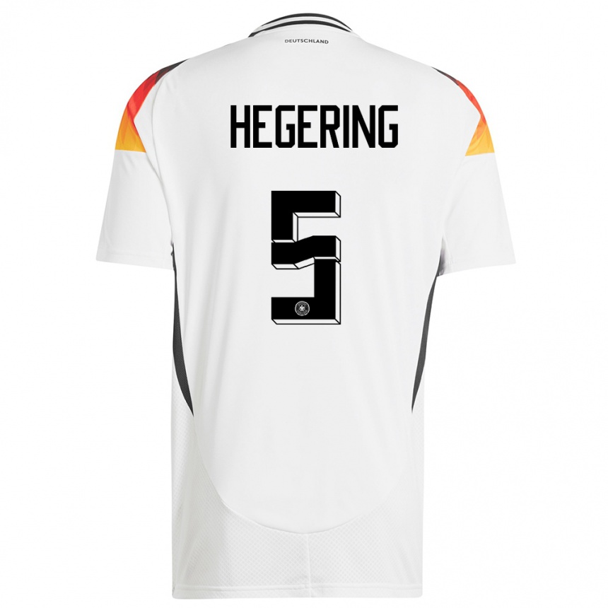 Kids Football Germany Marina Hegering #5 White Home Jersey 24-26 T-Shirt