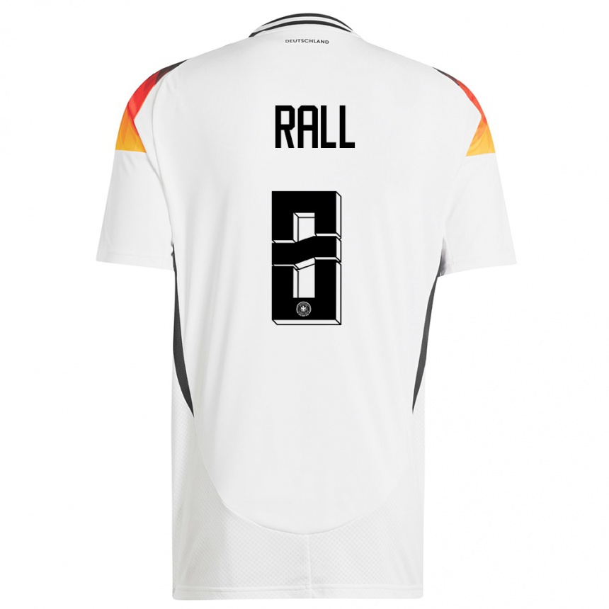 Kids Football Germany Maximiliane Rall #8 White Home Jersey 24-26 T-Shirt