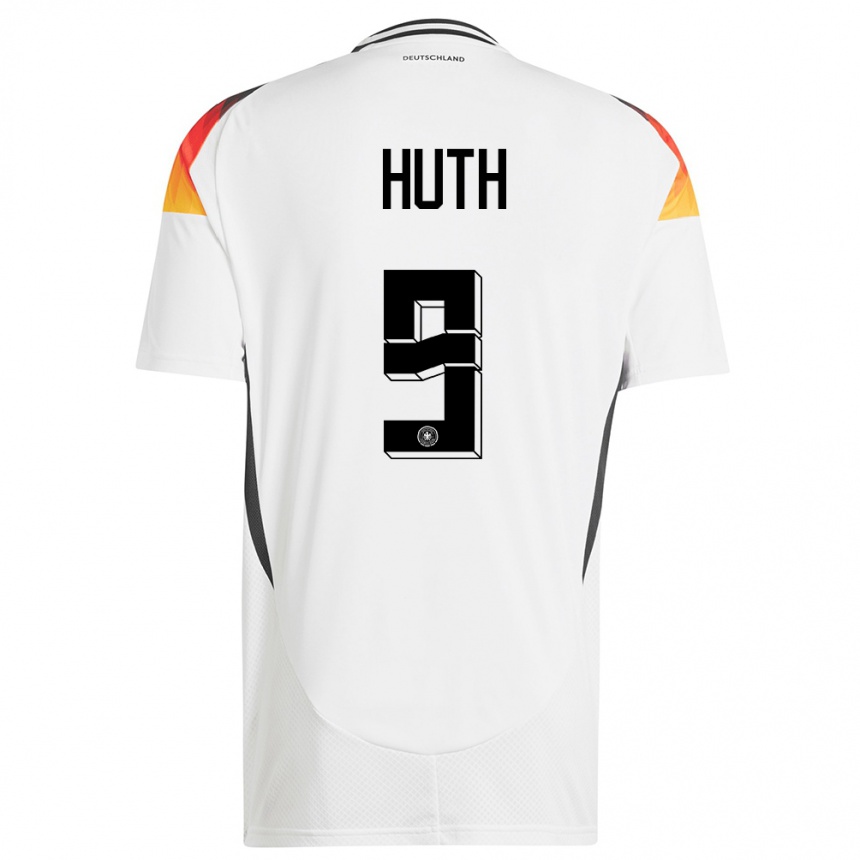 Kids Football Germany Svenja Huth #9 White Home Jersey 24-26 T-Shirt