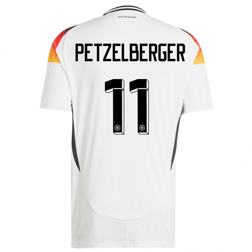 Kids Football Germany Ramona Petzelberger #11 White Home Jersey 24-26 T-Shirt