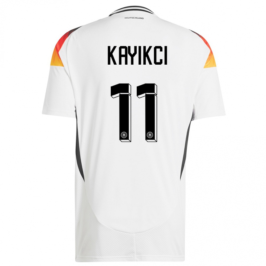 Kids Football Germany Hasret Kayikci #11 White Home Jersey 24-26 T-Shirt