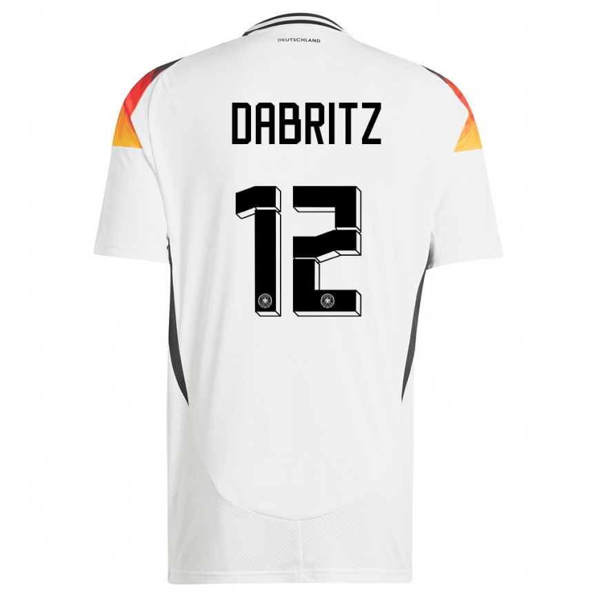 Kids Football Germany Sara Dabritz #12 White Home Jersey 24-26 T-Shirt