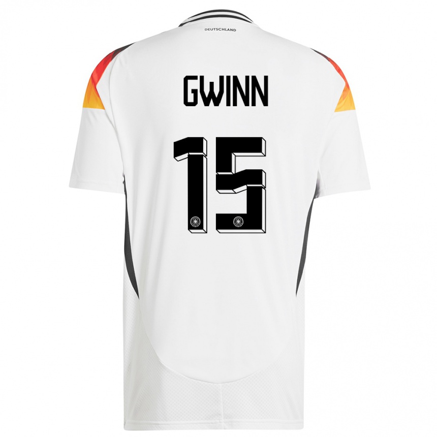 Kids Football Germany Giulia Gwinn #15 White Home Jersey 24-26 T-Shirt