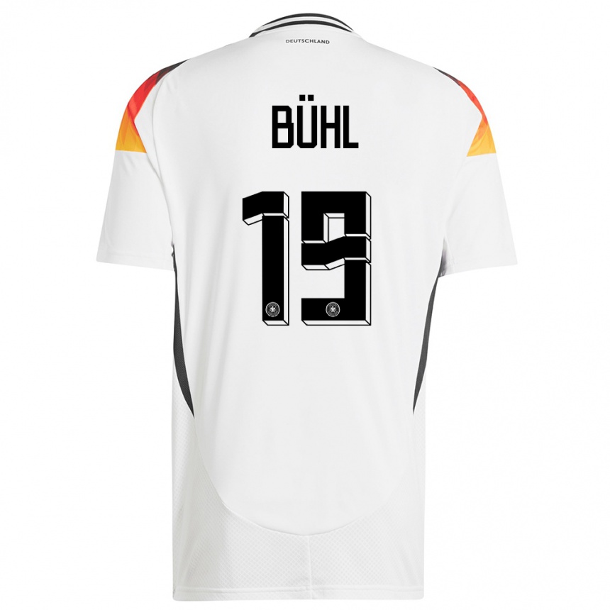Kids Football Germany Klara Buhl #19 White Home Jersey 24-26 T-Shirt