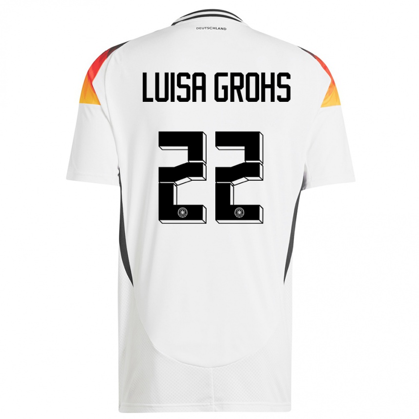 Kids Football Germany Maria Luisa Grohs #22 White Home Jersey 24-26 T-Shirt