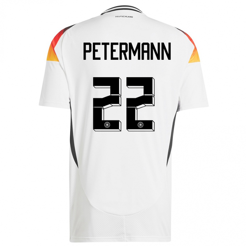 Kids Football Germany Lena Petermann #22 White Home Jersey 24-26 T-Shirt