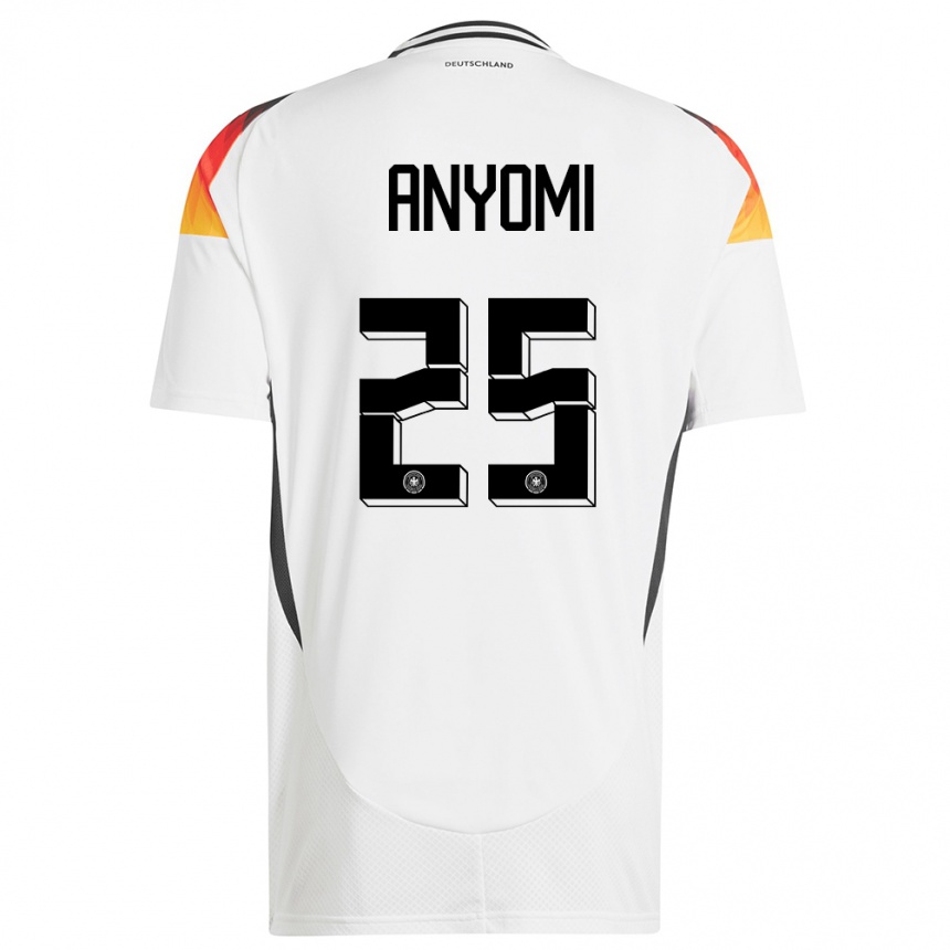 Kids Football Germany Nicole Anyomi #25 White Home Jersey 24-26 T-Shirt