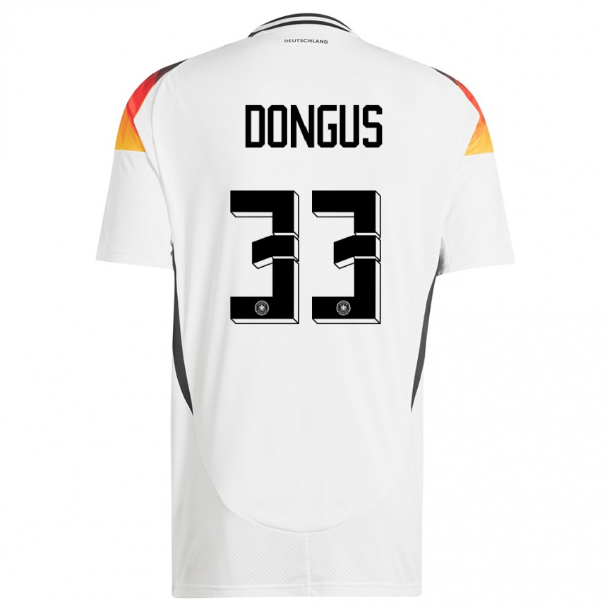 Kids Football Germany Fabienne Dongus #33 White Home Jersey 24-26 T-Shirt