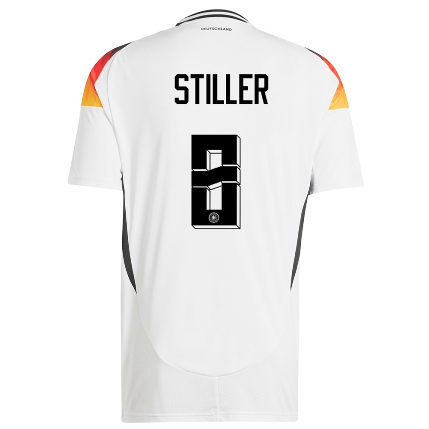 Kids Football Germany Angelo Stiller #8 White Home Jersey 24-26 T-Shirt