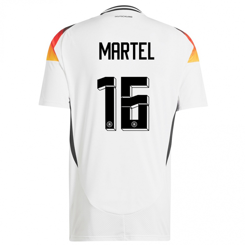 Kids Football Germany Eric Martel #16 White Home Jersey 24-26 T-Shirt