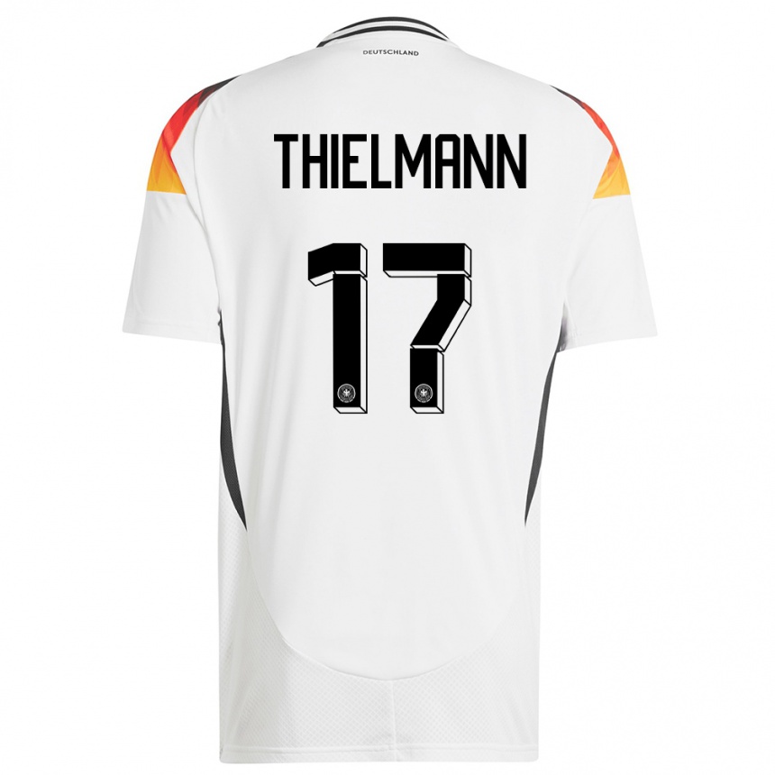 Kids Football Germany Jan Thielmann #17 White Home Jersey 24-26 T-Shirt