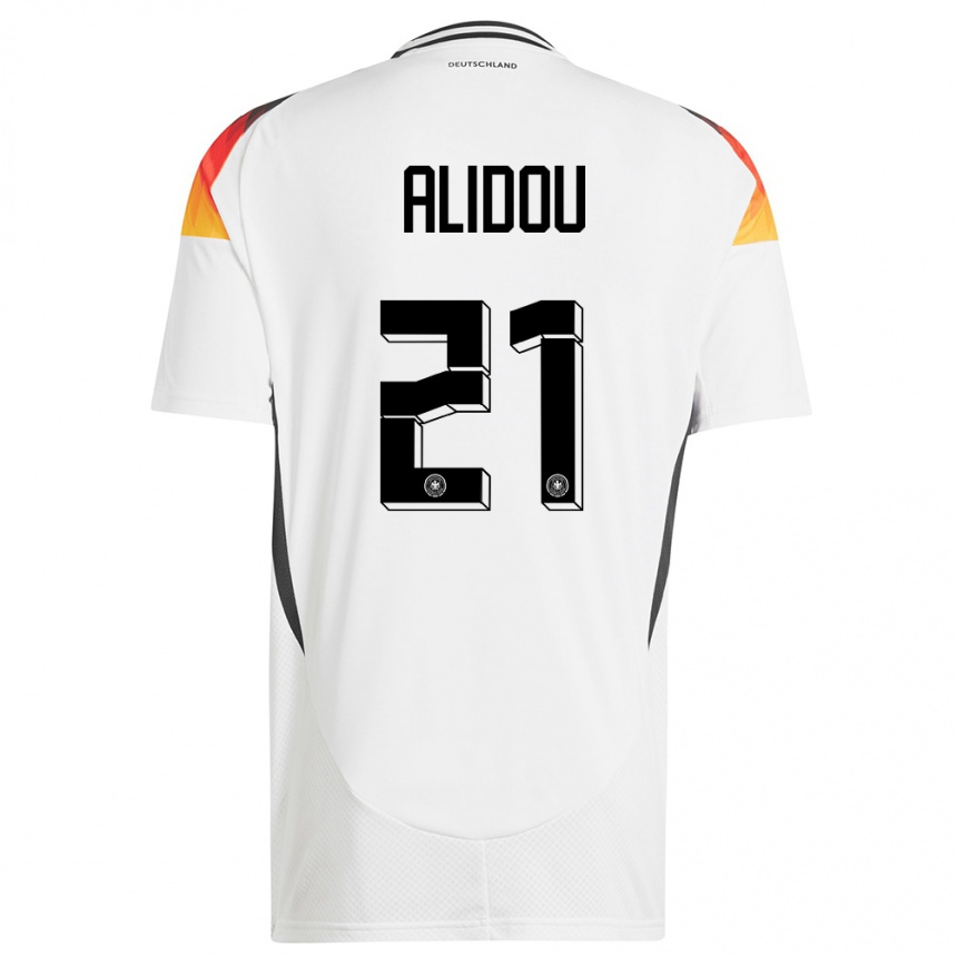 Kids Football Germany Faride Alidou #21 White Home Jersey 24-26 T-Shirt