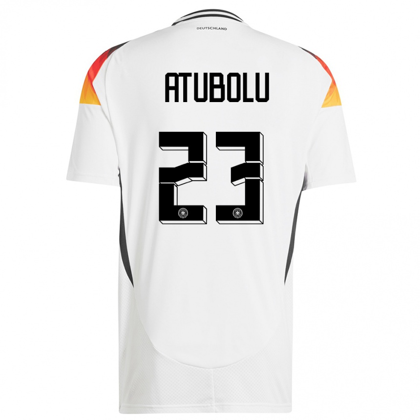 Kids Football Germany Noah Atubolu #23 White Home Jersey 24-26 T-Shirt