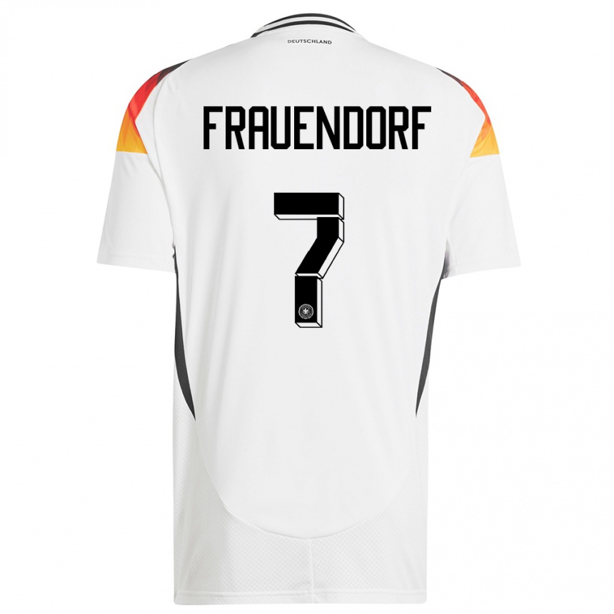 Kids Football Germany Melkamu Frauendorf #7 White Home Jersey 24-26 T-Shirt