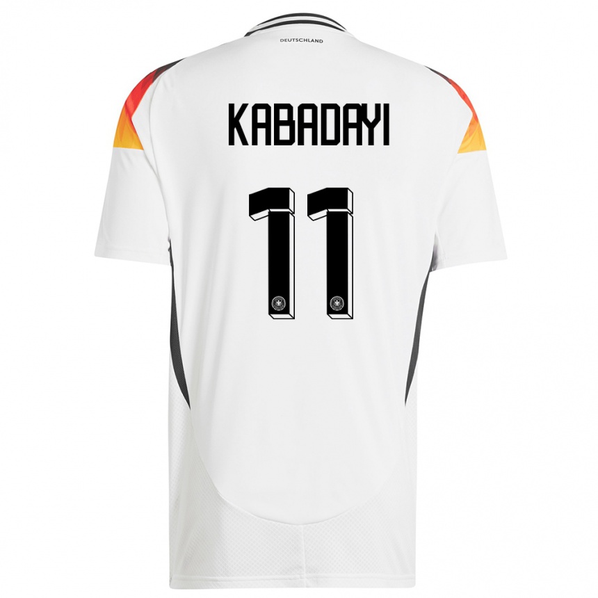 Kids Football Germany Yusuf Kabadayi #11 White Home Jersey 24-26 T-Shirt