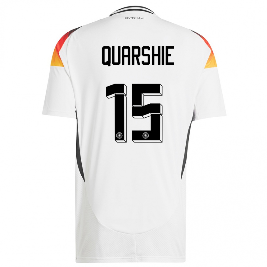 Kids Football Germany Joshua Quarshie #15 White Home Jersey 24-26 T-Shirt