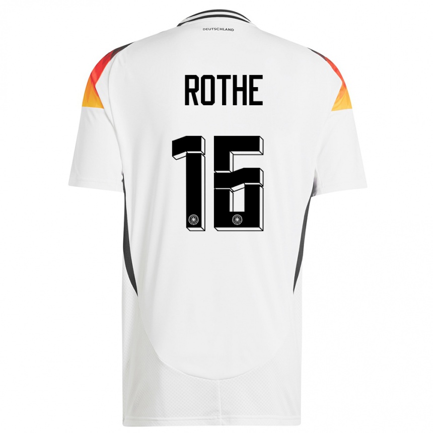 Kids Football Germany Tom Rothe #16 White Home Jersey 24-26 T-Shirt