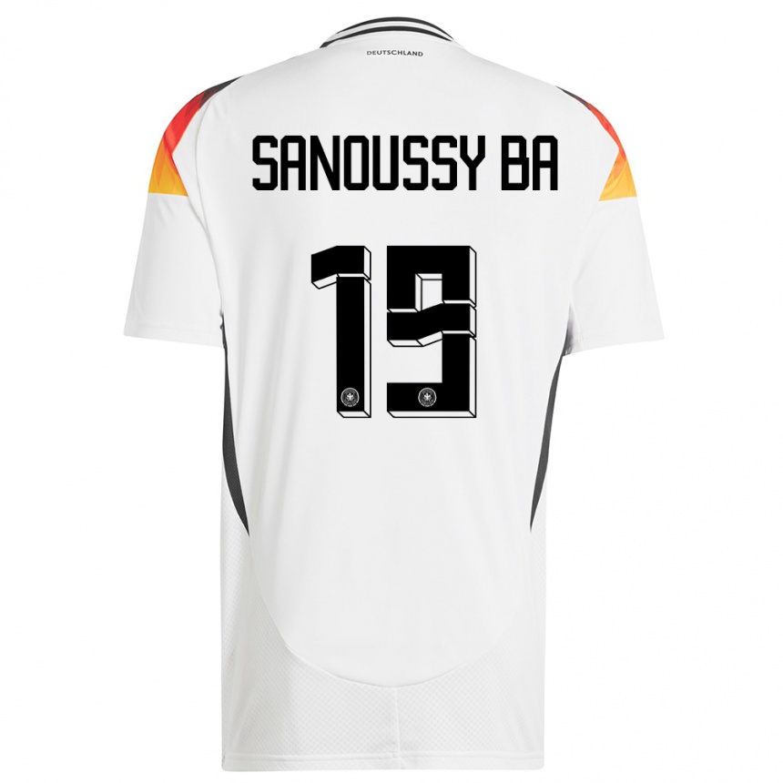 Kids Football Germany Sanoussy Ba #19 White Home Jersey 24-26 T-Shirt