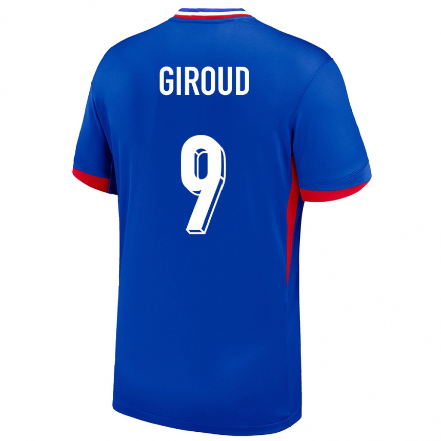 Kids Football France Olivier Giroud #9 Blue Home Jersey 24-26 T-Shirt