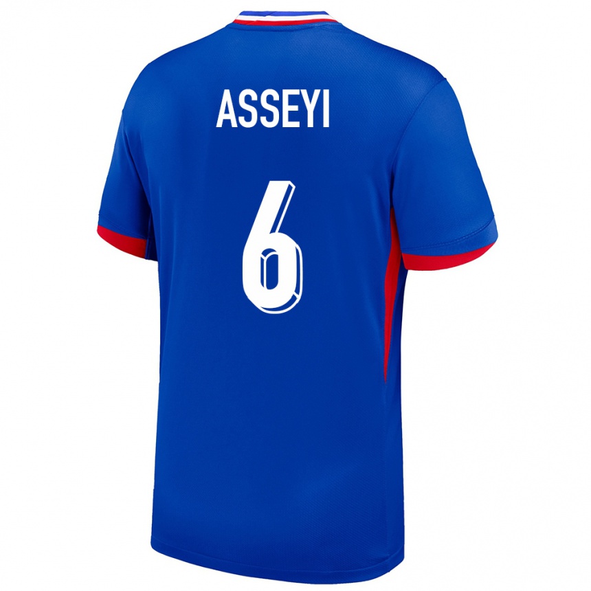 Kids Football France Viviane Asseyi #6 Blue Home Jersey 24-26 T-Shirt