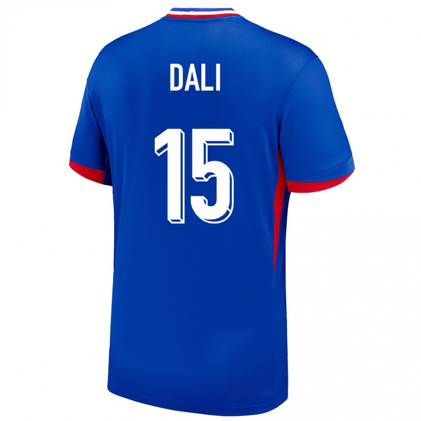 Kids Football France Kenza Dali #15 Blue Home Jersey 24-26 T-Shirt