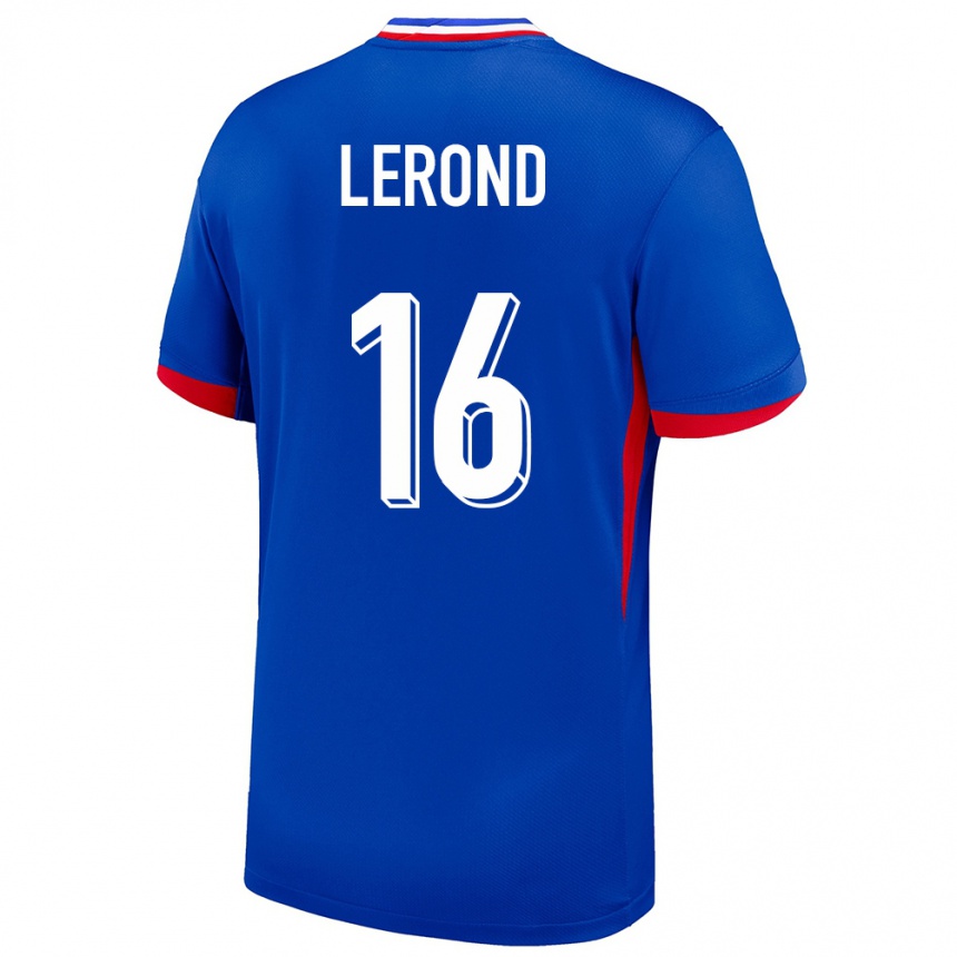 Kids Football France Justine Lerond #16 Blue Home Jersey 24-26 T-Shirt