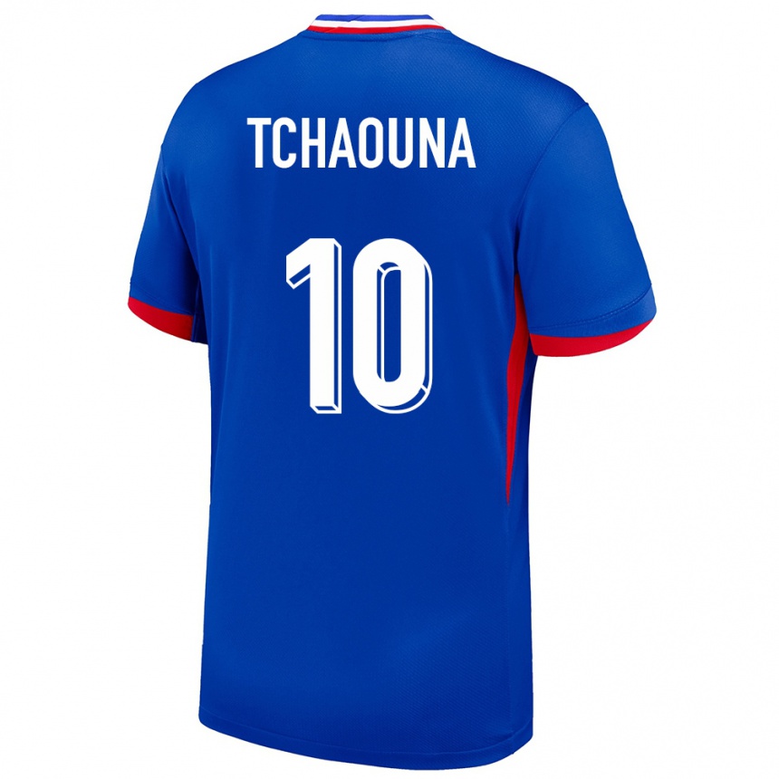 Kids Football France Loum Tchaouna #10 Blue Home Jersey 24-26 T-Shirt