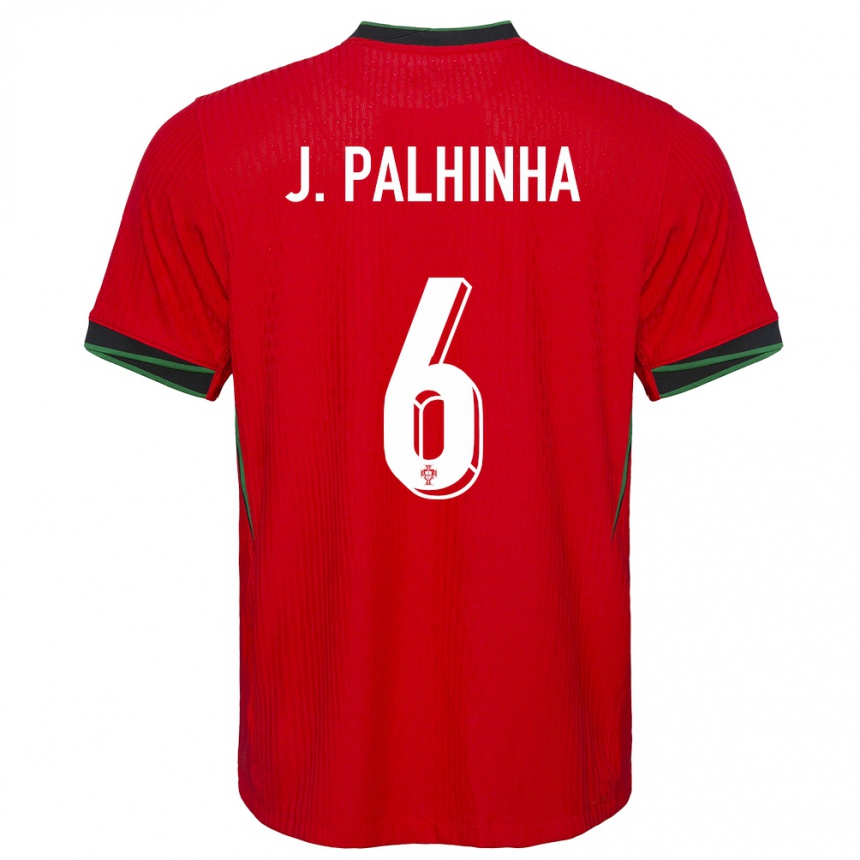 Kids Football Portugal Joao Palhinha #6 Red Home Jersey 24-26 T-Shirt