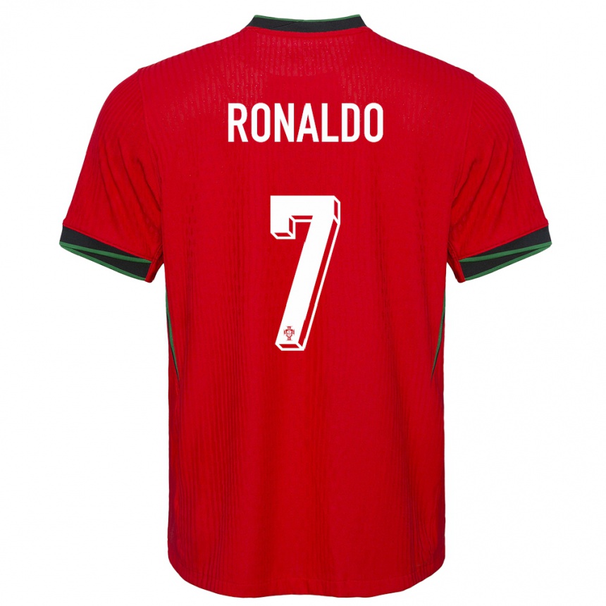 Kids Football Portugal Cristiano Ronaldo #7 Red Home Jersey 24-26 T-Shirt