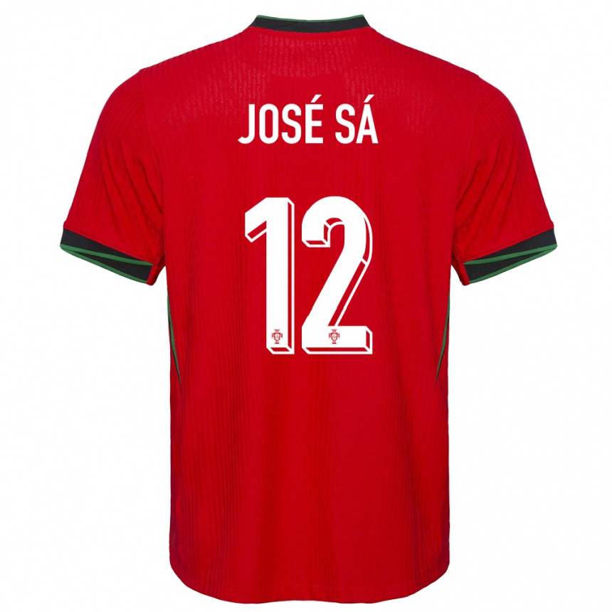 Kids Football Portugal Jose Sa #12 Red Home Jersey 24-26 T-Shirt