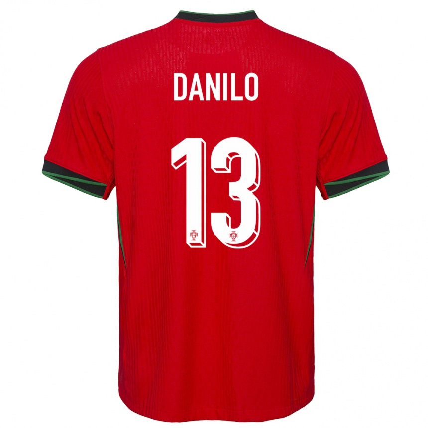 Kids Football Portugal Danilo Pereira #13 Red Home Jersey 24-26 T-Shirt