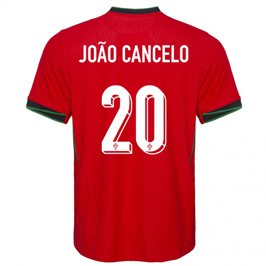 Kids Football Portugal Joao Cancelo #20 Red Home Jersey 24-26 T-Shirt