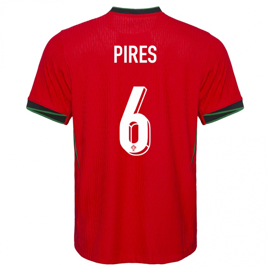 Kids Football Portugal Suzane Pires #6 Red Home Jersey 24-26 T-Shirt