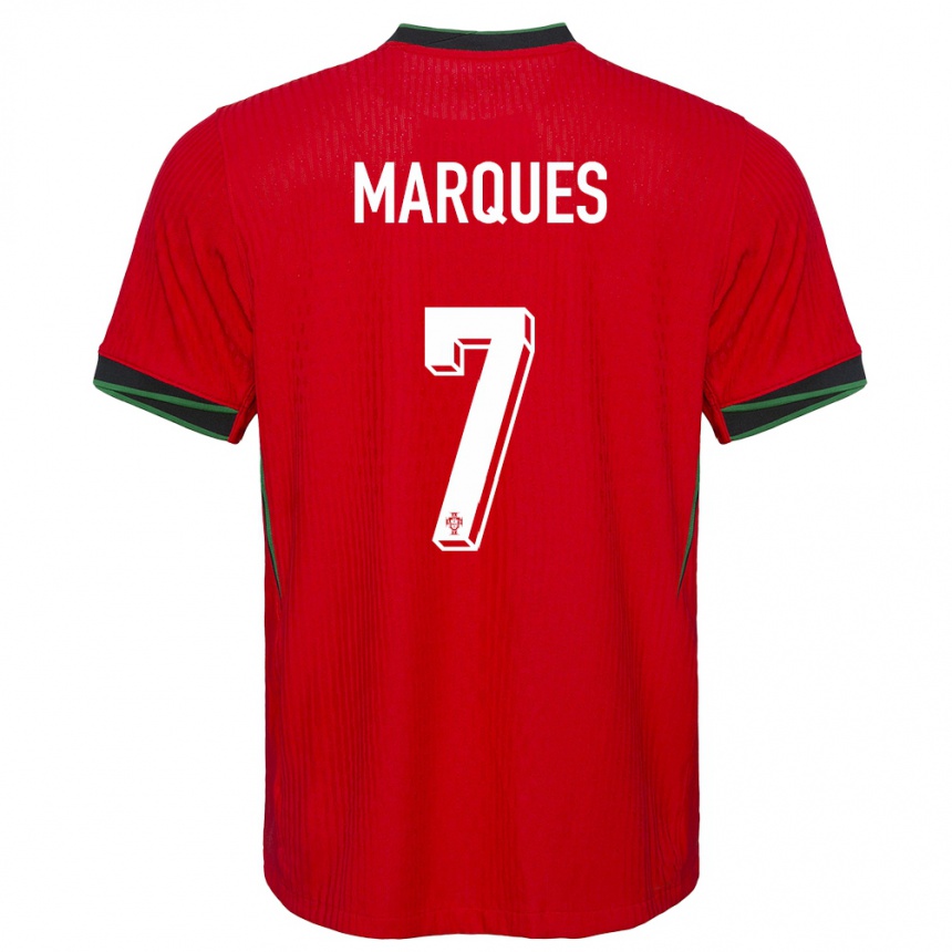 Kids Football Portugal Vanessa Marques #7 Red Home Jersey 24-26 T-Shirt