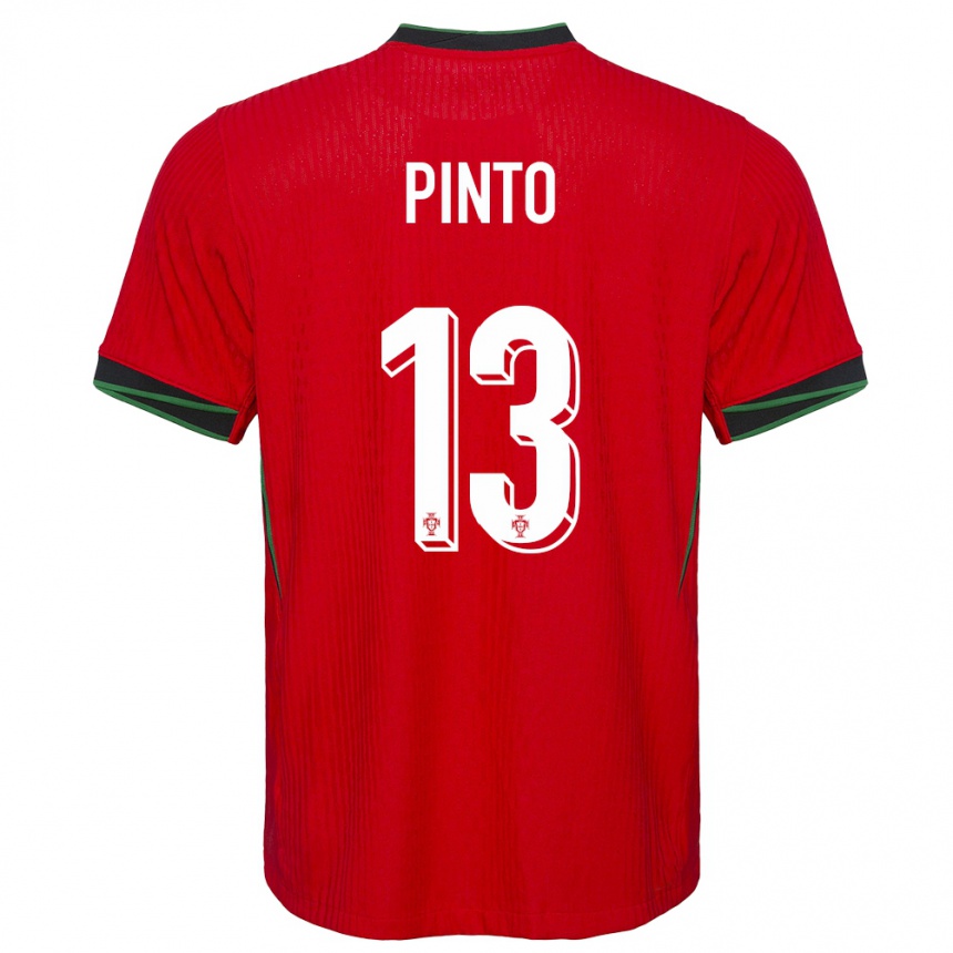 Kids Football Portugal Fatima Pinto #13 Red Home Jersey 24-26 T-Shirt