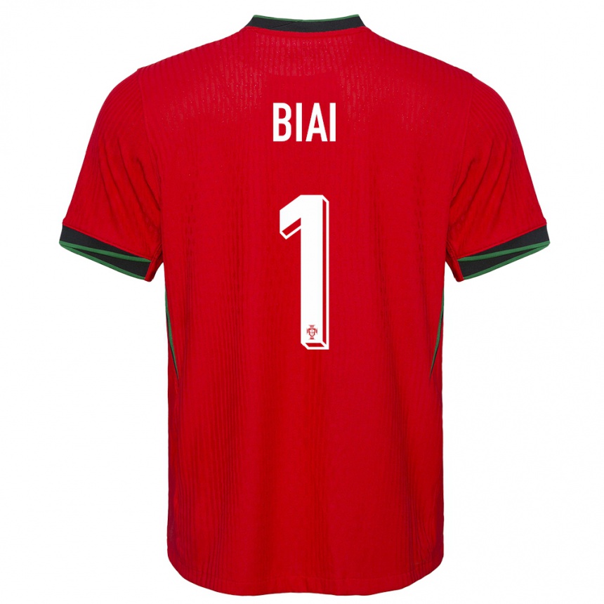 Kids Football Portugal Celton Biai #1 Red Home Jersey 24-26 T-Shirt