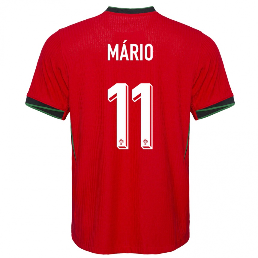 Kids Football Portugal Joao Mario #11 Red Home Jersey 24-26 T-Shirt